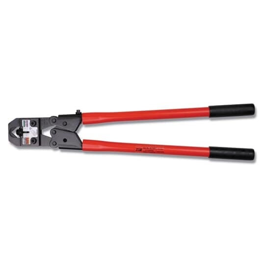 Dieless Crimp Tool with Shure-Stake Mechanism for Cast and Tubular Battery Connectors