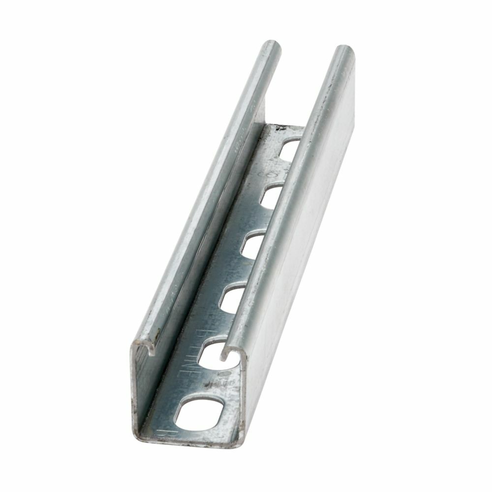 Eaton B-Line series strut channel, 1.62" channel height, 120" channel length, 1.62" channel width, Steel, SH hole pattern, Pre-galvanized