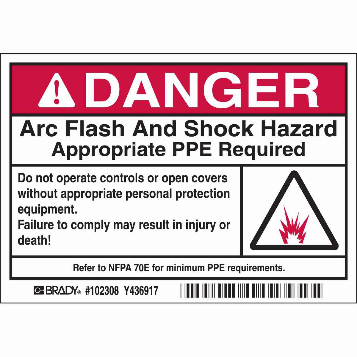 B302 3.5X5 BLK/RED/W 100/RL FLASH&SHOCK