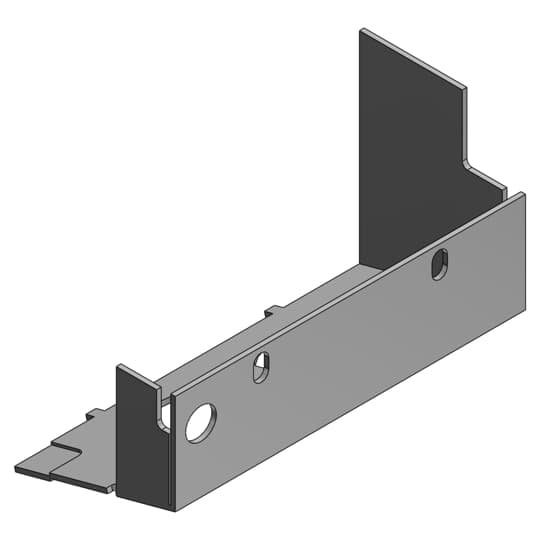 Access Floor Module Cover, Length 4-1/4 Inches, Galvanized Steel, Duplex Cover Right Side, Power Panel