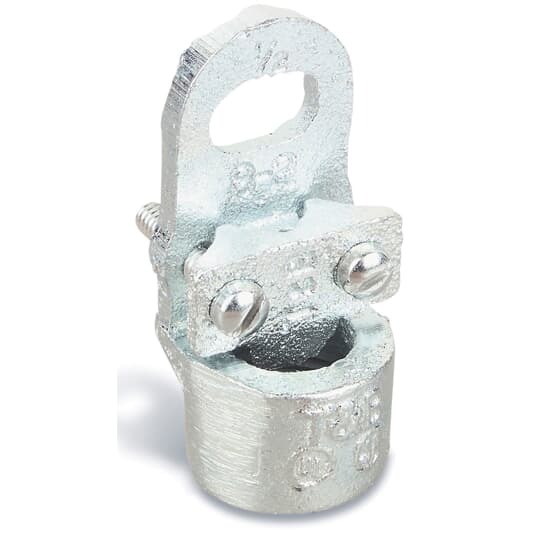 Conduit Hub Ground Clamp for Wire Range 8 - 2, Conduit Size 1/2