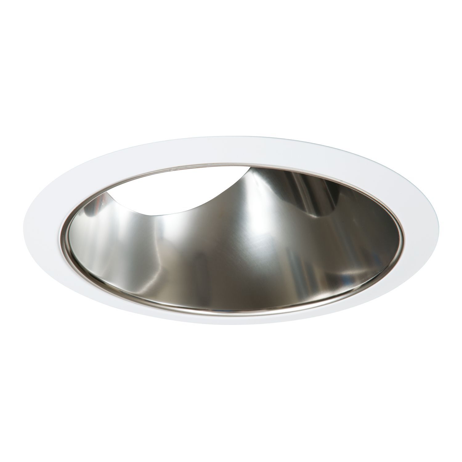 6" Trim Reflector Trim for Slope Ceiling White Trim with Clear Specular Reflector