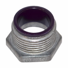 Eaton Crouse-Hinds series conduit bushed (chase) nipple, Rigid/IMC, Insulated, Zinc die cast, 1"