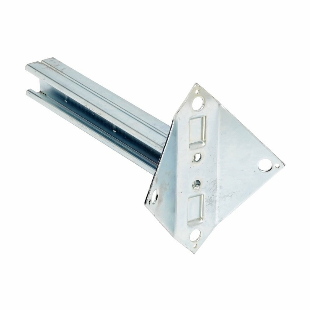 Eaton B-Line series pole bracket, 7.78" H x 12" L x 7.1250" W, Steel, Electro-plated, Bracket