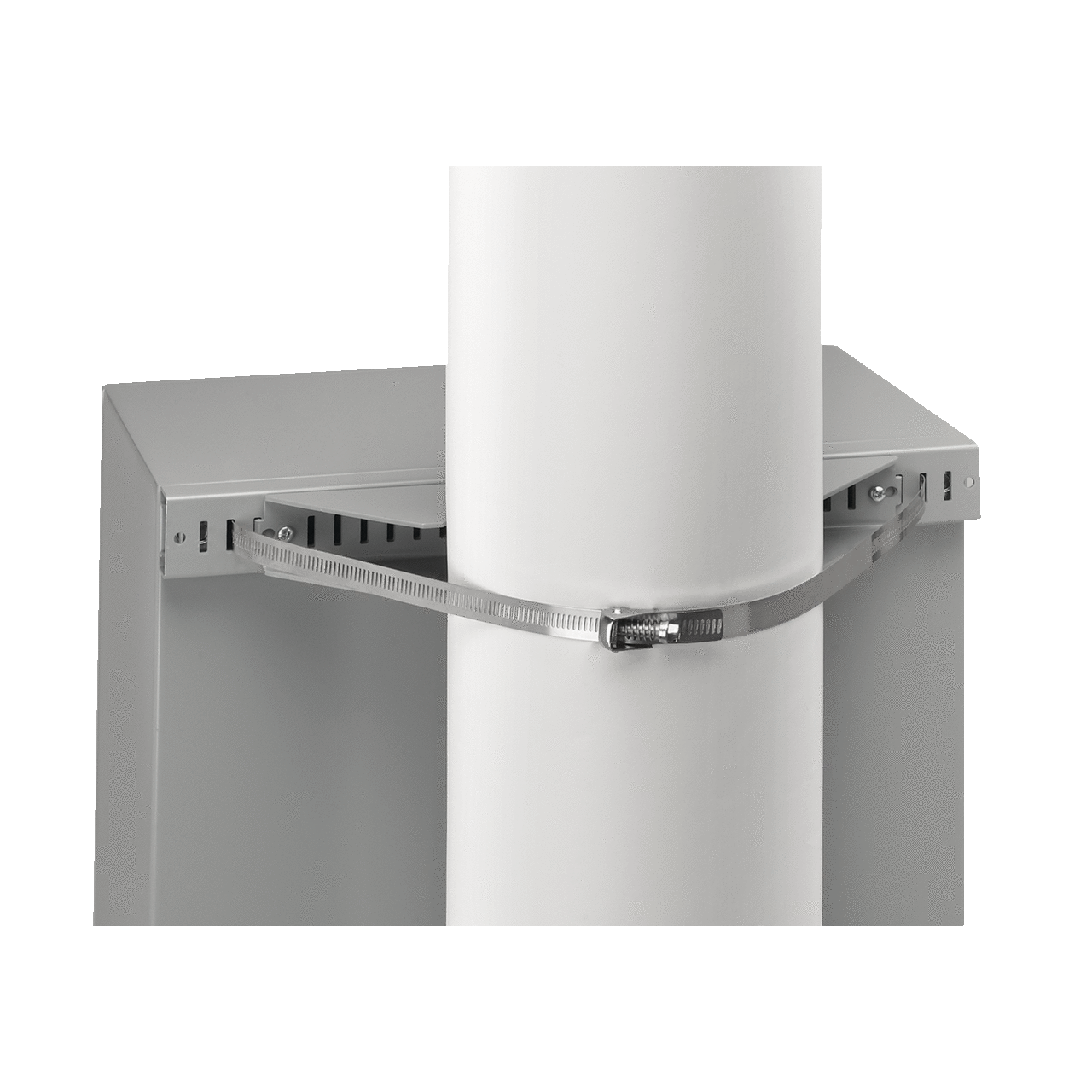 Concept Pole-Mount Kit, fits Enclosure Width=20.00, Gray, Mild Steel