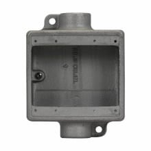 Eaton Crouse-Hinds series Condulet FS device box, Shallow, Feraloy iron alloy, Two-gang, C shape, 1"