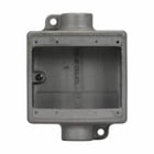Eaton Crouse-Hinds series Condulet FS device box, Shallow, Feraloy iron alloy, Two-gang, C shape, 1"