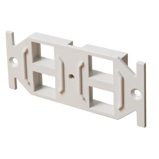 Keystone Insert, 106 Duplex Data Adapter, 4-Port, White, for use with Duplex Device Plate