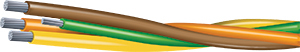 PRIORITY-PLEX 1/0-03 Aluminum XHHW-2 Cable with Ground, 600/1000V, Brown, Orange, Yellow
