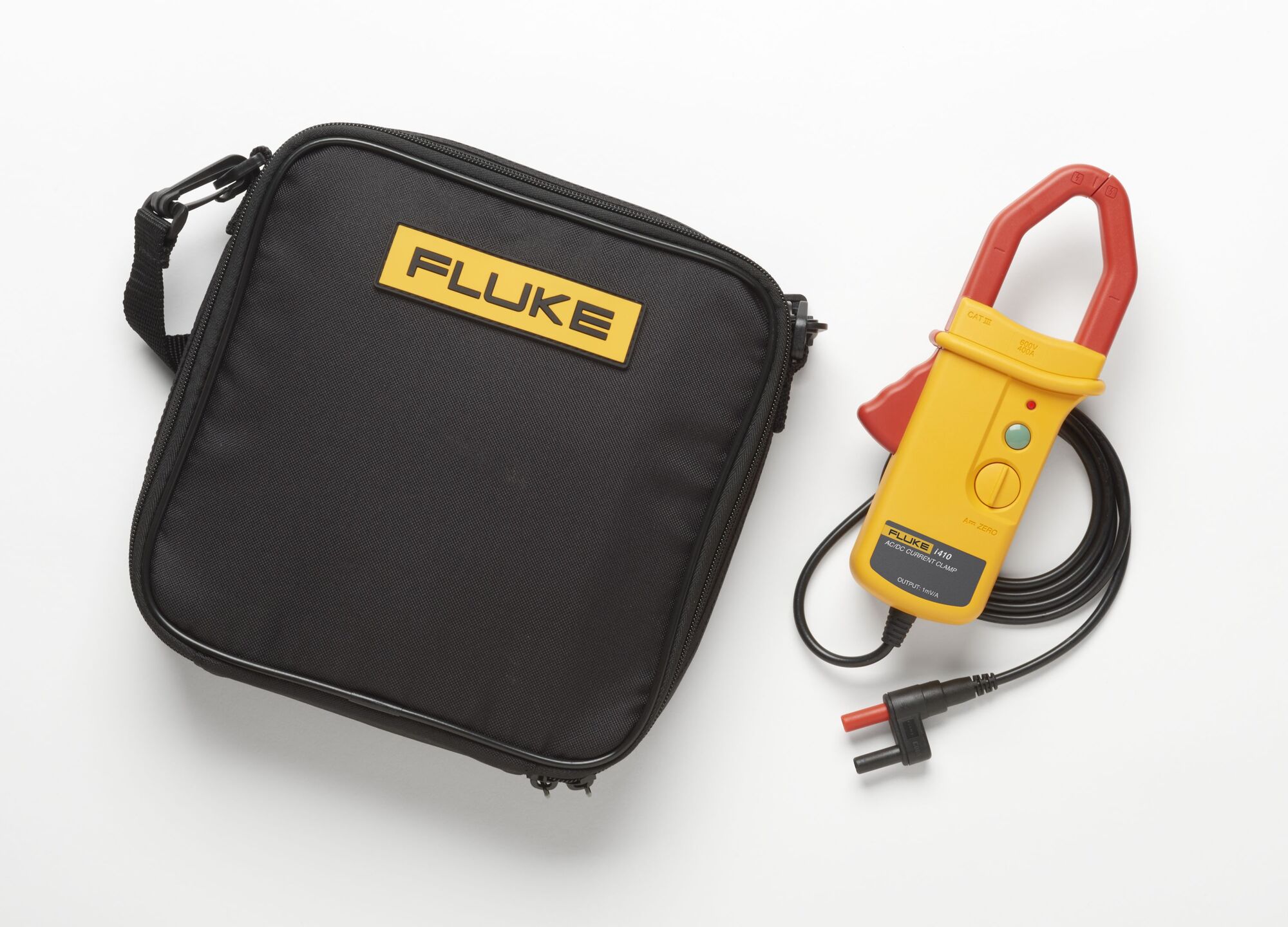 AC/DC Current Clamp With Carry Case Kit, Includes: i410 1 - 400 AMP AC RMS, 1 - 400 AMP DC Current Clamp, Zippered Vinyl Carry Case With Moveable Divider