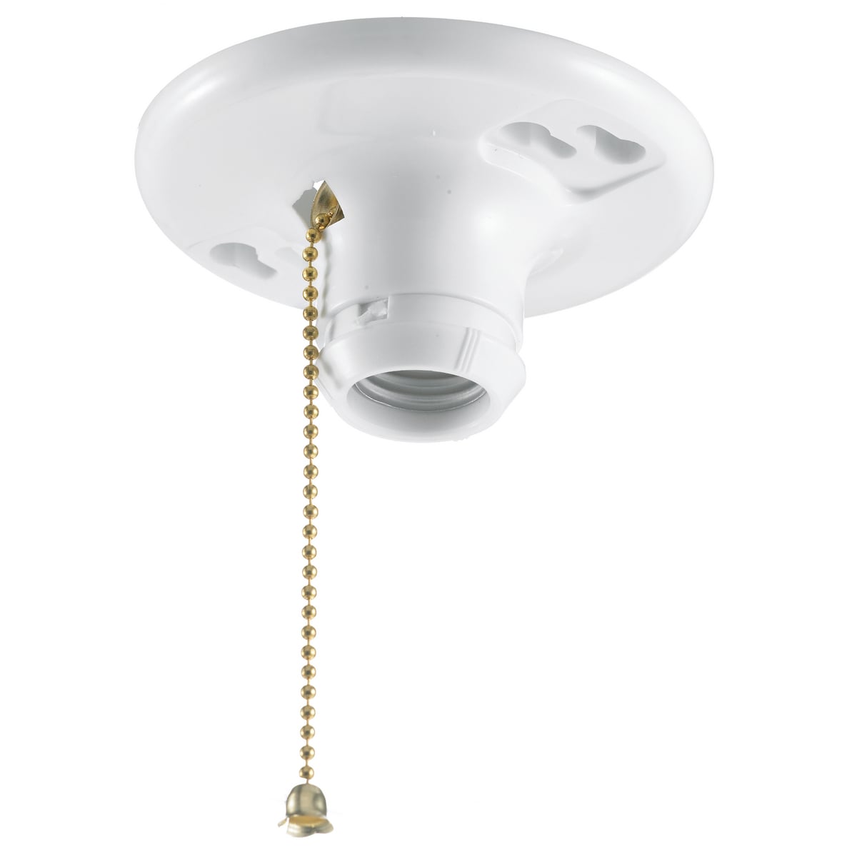Medium Base, Pull Chain, 600W, 2 Terminals, Plastic