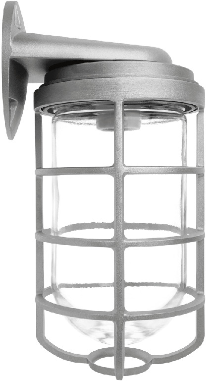 Vaporproof Vbr 200 Wall Bracket With Glass Globe Wire Guard