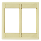Phone/Data/Multimedia Component, INFINe Station Modular Plate Frame, 2-Gang, Electric Ivory