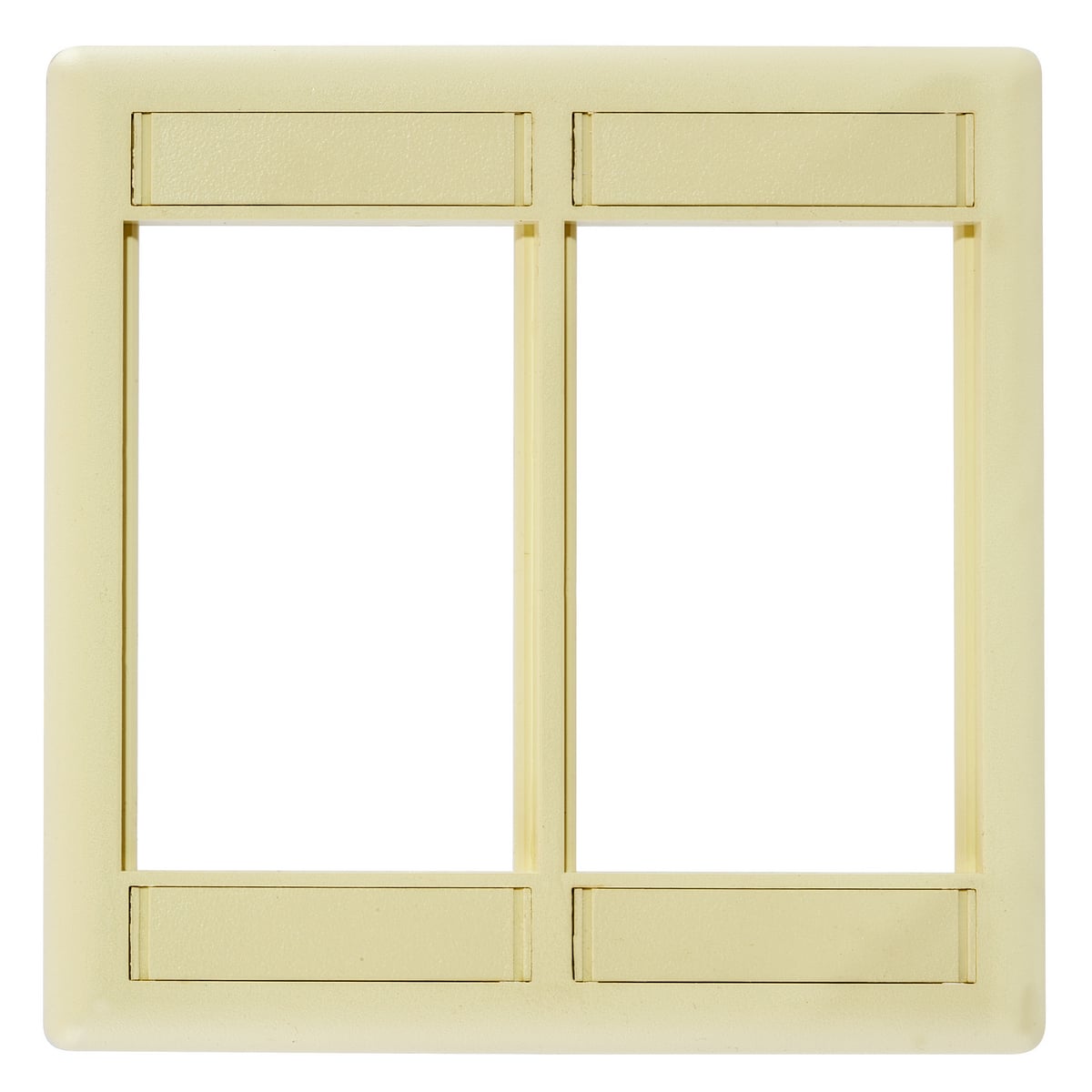 Phone/Data/Multimedia Component, INFINe Station Modular Plate Frame, 2-Gang, Electric Ivory