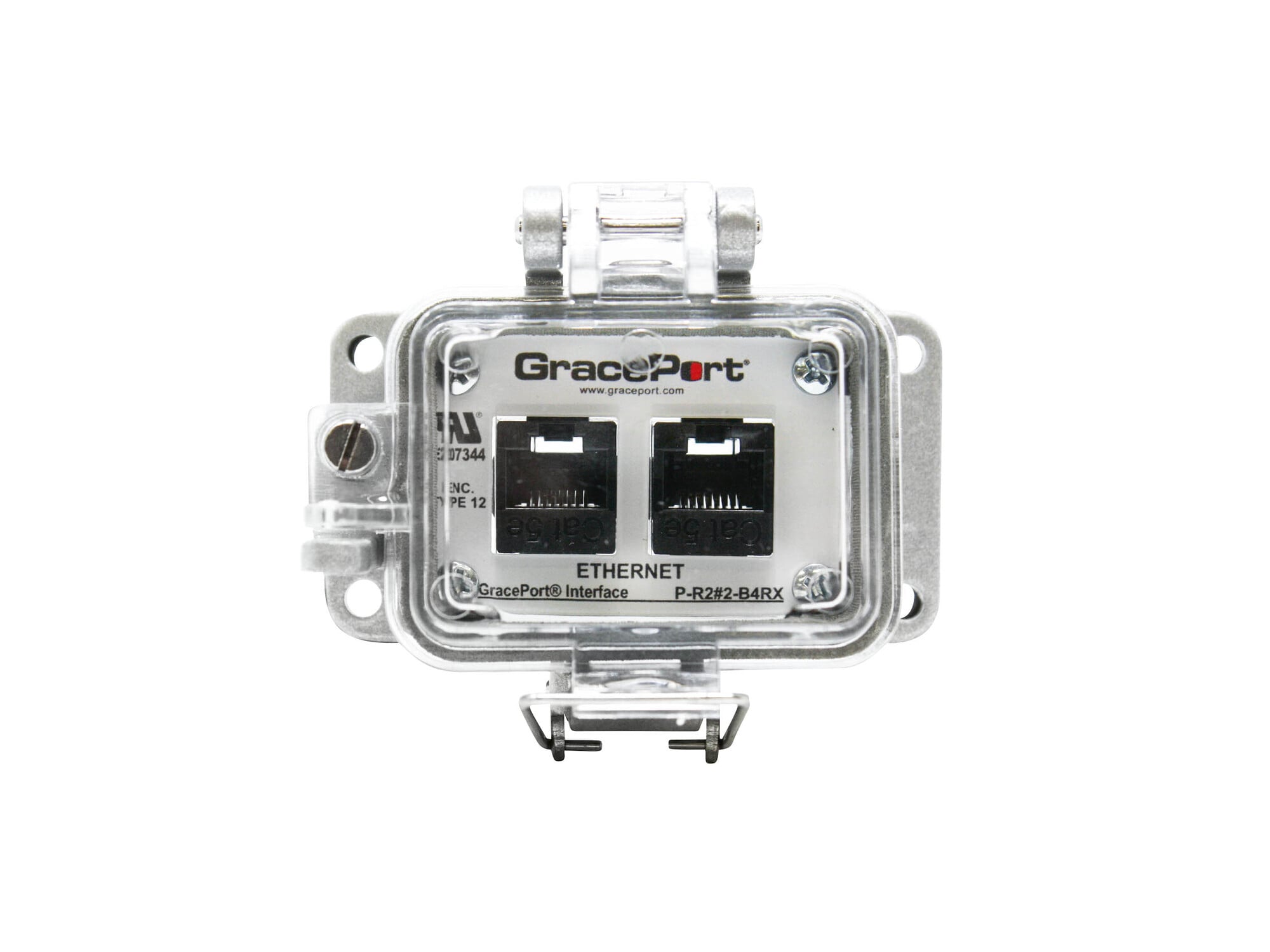 PANEL INTERFACE CONNECTOR WITH QTY 2 RJ45, PMH, UL TYPE 12, NO OUTLET