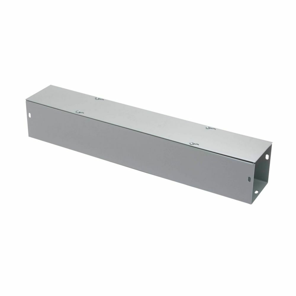 wireway, 12" height, 12" length, 12" width, G NK wireway, Thru holes, No knockouts, Screw cover, NEMA 1, Steel, Plated screws, ANSI 61 gray, 14 gauge