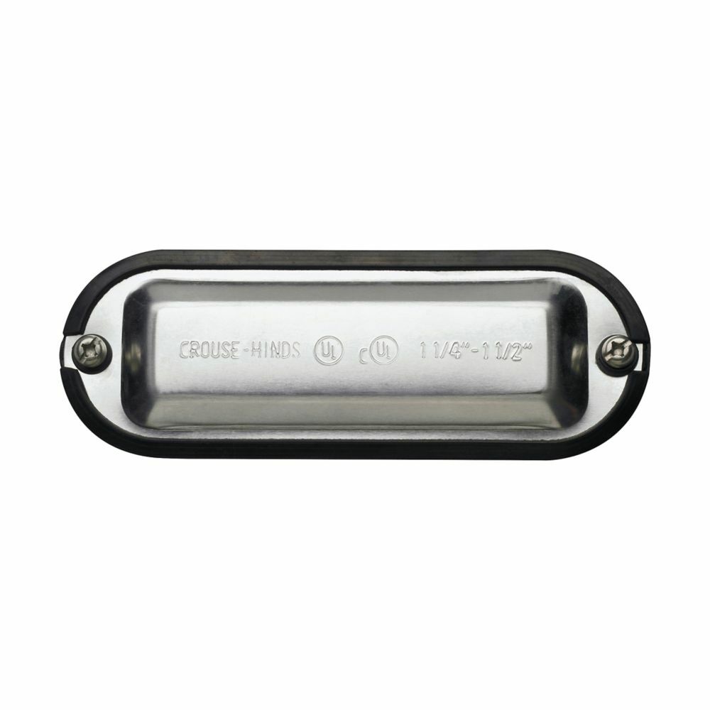 Eaton Crouse-Hinds series Condulet Series 5 integral gasket cover, Aluminum, 1"