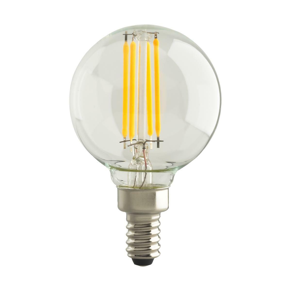 4.5-Watt G16 LED Lamp - Clear Candelabra Base 2700K 120 Volts 2-Pack