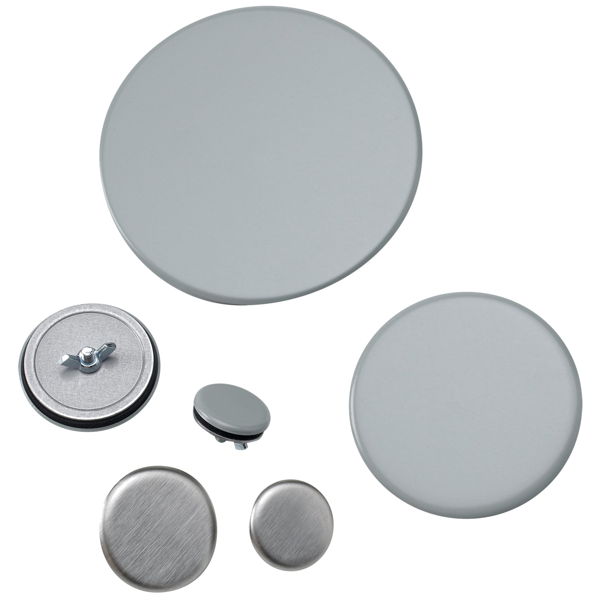 Hol-Sealers Hole Seal, 1.56-inch Diameter, Brushed, Stainless Steel 304