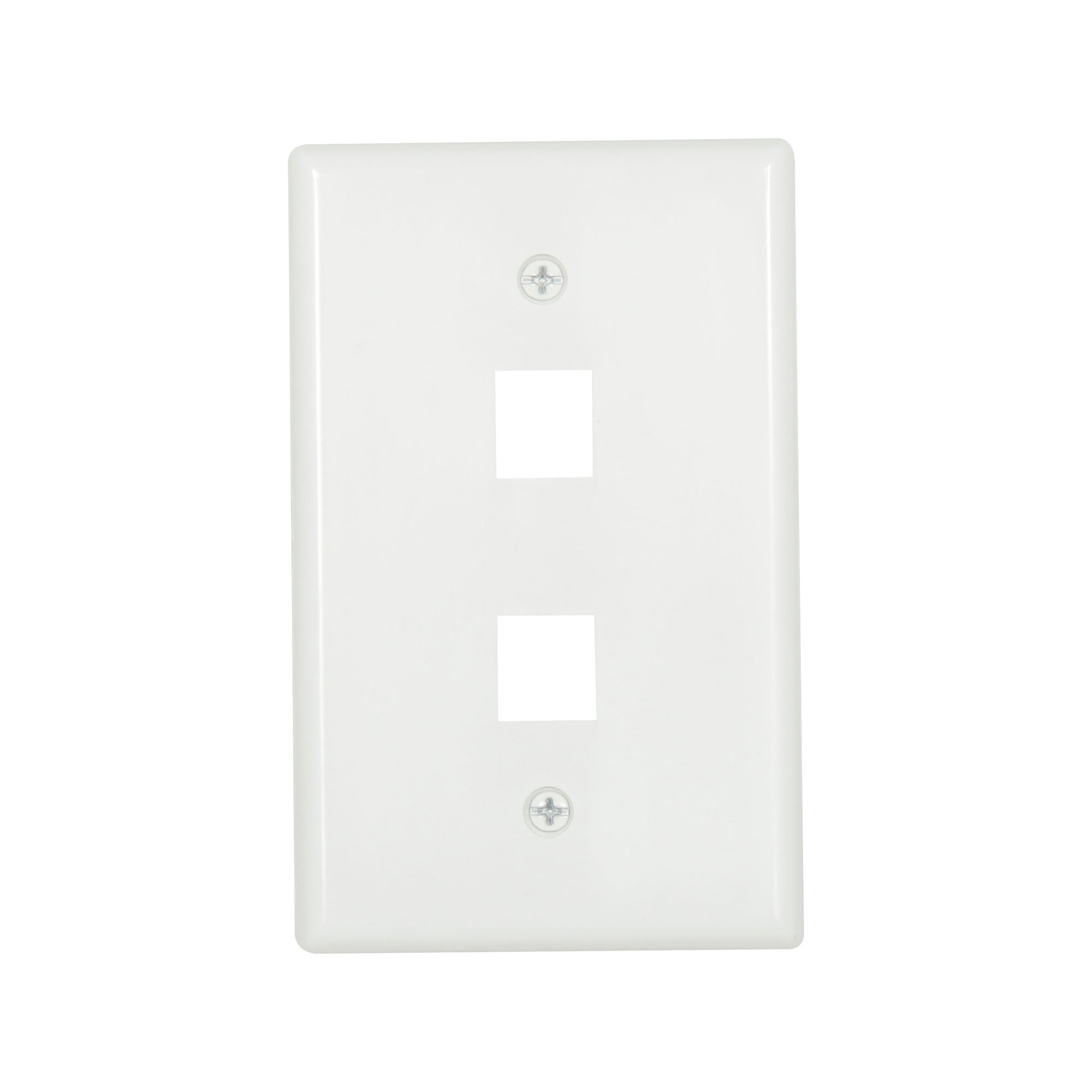 Eaton Modular wallplate, 2 Port Modular, MidSize, WH