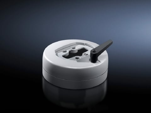 Connection console VESA 75/100, Connection to Rittal support arm systems, CP 40, CP 60, CP 120 via adaptor from support arm connection 130 mm to 120 x 65 mm