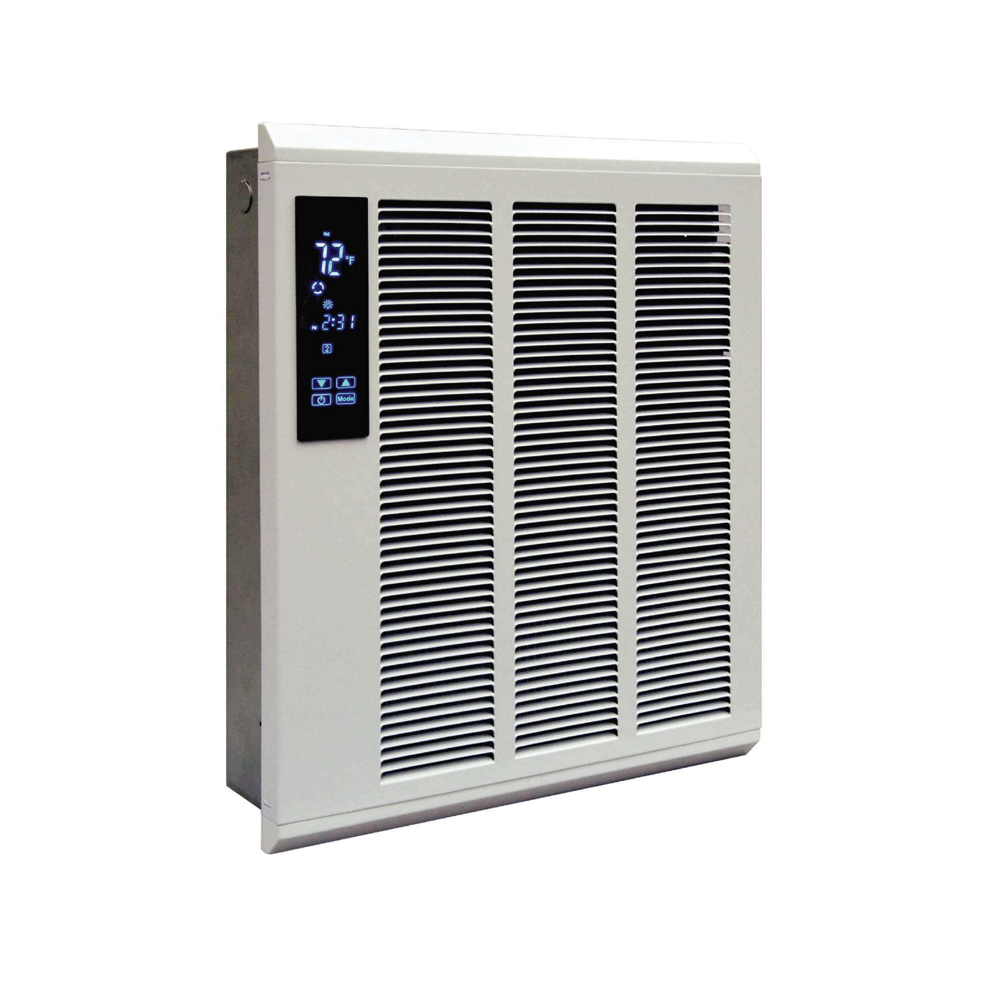 4KW 240V HOSS 1P NW Fan-forced wall heaters deliver efficiency and perform powerfully across both residential and commercial applications. Electric wall heaters are great for entryways, dens, basements and bedrooms for residential applications, while they are ideal for larger areas in commercial applications such as hotels, restaurants and commercial office atriums.