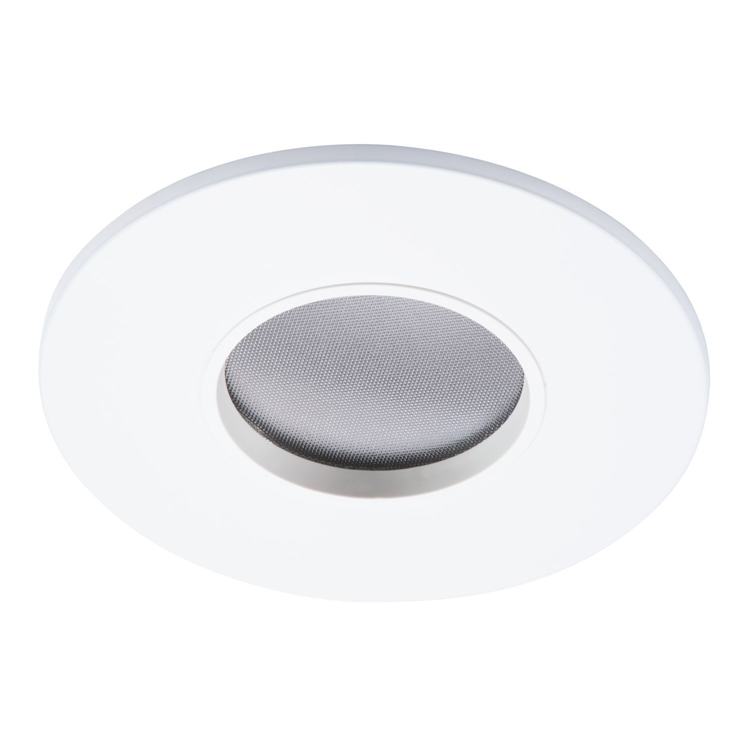 2" round lens pinhole ML4 trim, matte white flange, white lens frame