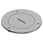 Cover Plate for Flush Service Floor Boxes, 4 Inch Diameter, 2-5/8 Inch Plug Size, Aluminum