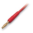Test plug; 2 mm ; with 500 mm cable; red