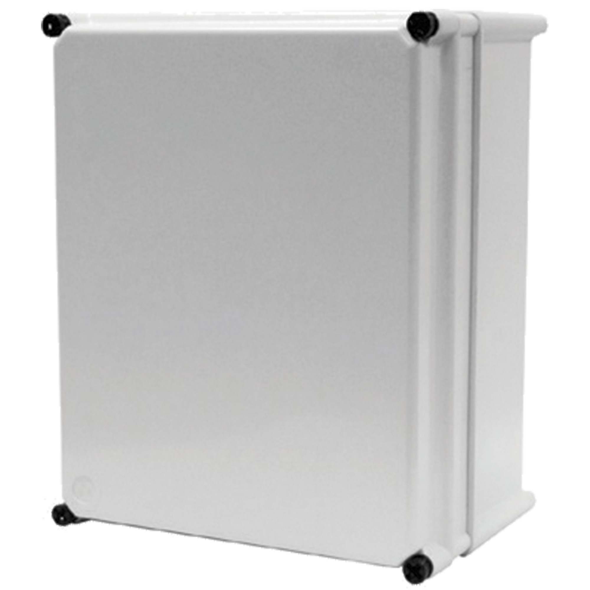 APO Flat Opaque Screw Cover with Extension Type 4X, 23.74x23.74x9.29, Lt Gray, Fiberglass, E1H