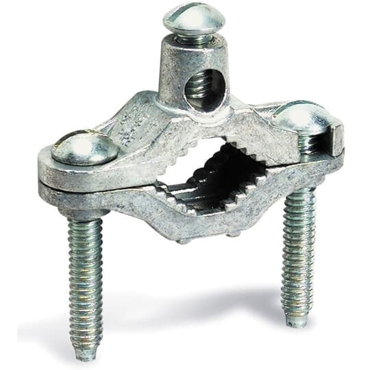 Die-Cast Ground Clamp for Wire Range 10 - 2, Water Pipe Size 1/2 - 1