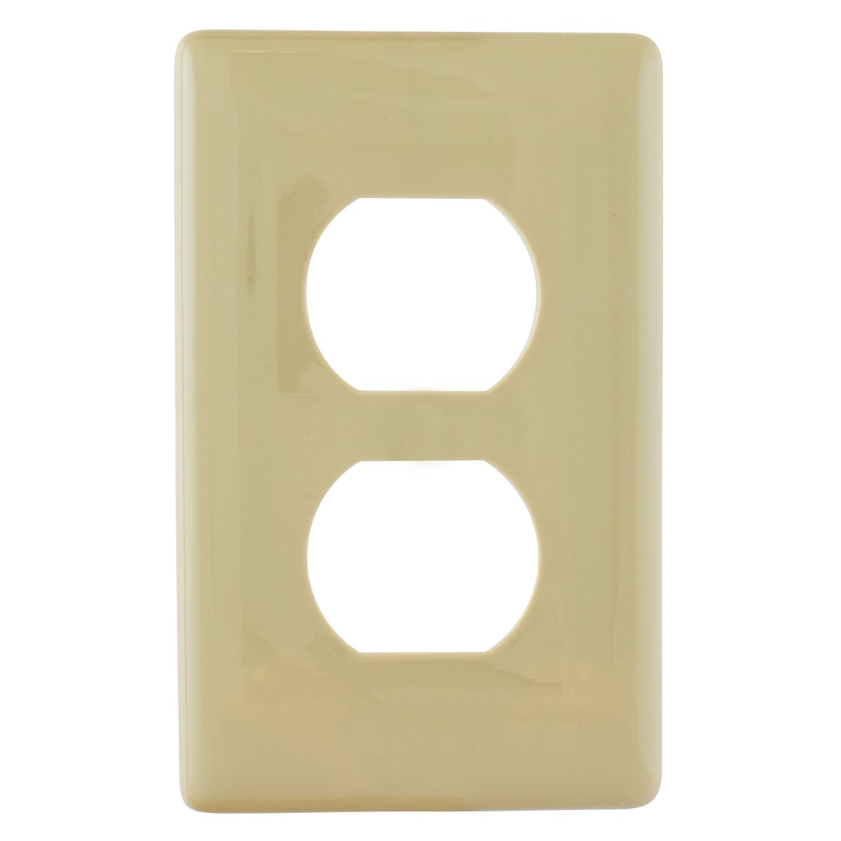Wallplates and Box Covers, Wallplates, Thermoplastic, 1-Gang, 1) Duplex Opening, Ivory