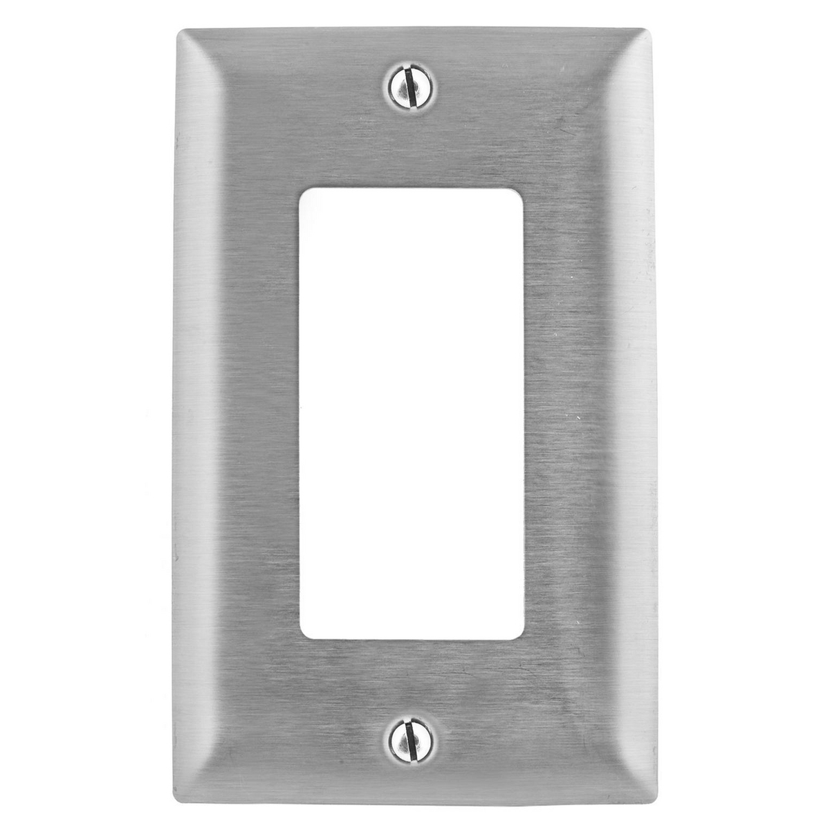 Wallplates and Boxes, Metallic Plates, 1- Gang, 1) GFCI Opening, 430 Stainless Steel