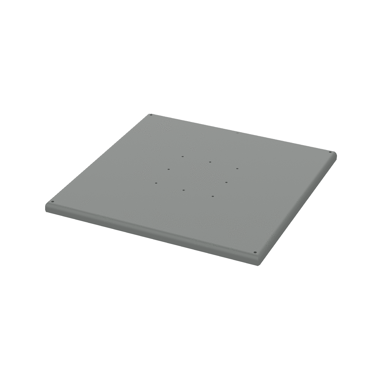 Pedestal System Base with Leveling Screws, 24.00x24.00, Gray, Mild Steel