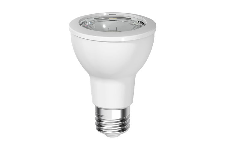 GE LED Lamps, Black, Narrow Flood, 7 WTT, 500 LM, 2700 K, 71.4 CRI, Dimmable, PAR20, Medium Screw Base, 3.5 IN Length, 25000 HR Average Life
