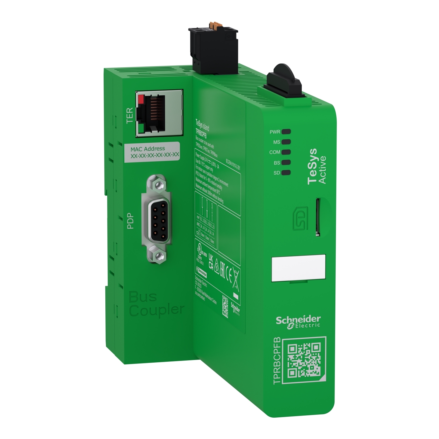 Bus coupler, TeSys island, 24VDC, 3A, Profibus DP