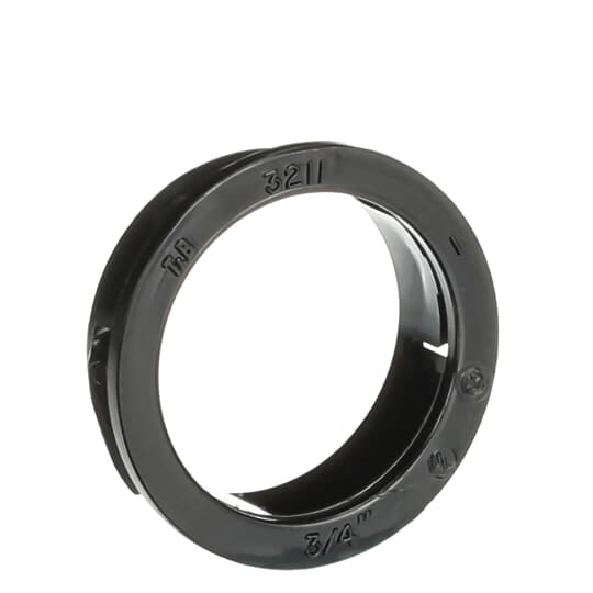 One Piece Non Metallic Knockout Bushing, Thermoplastic, Knockout