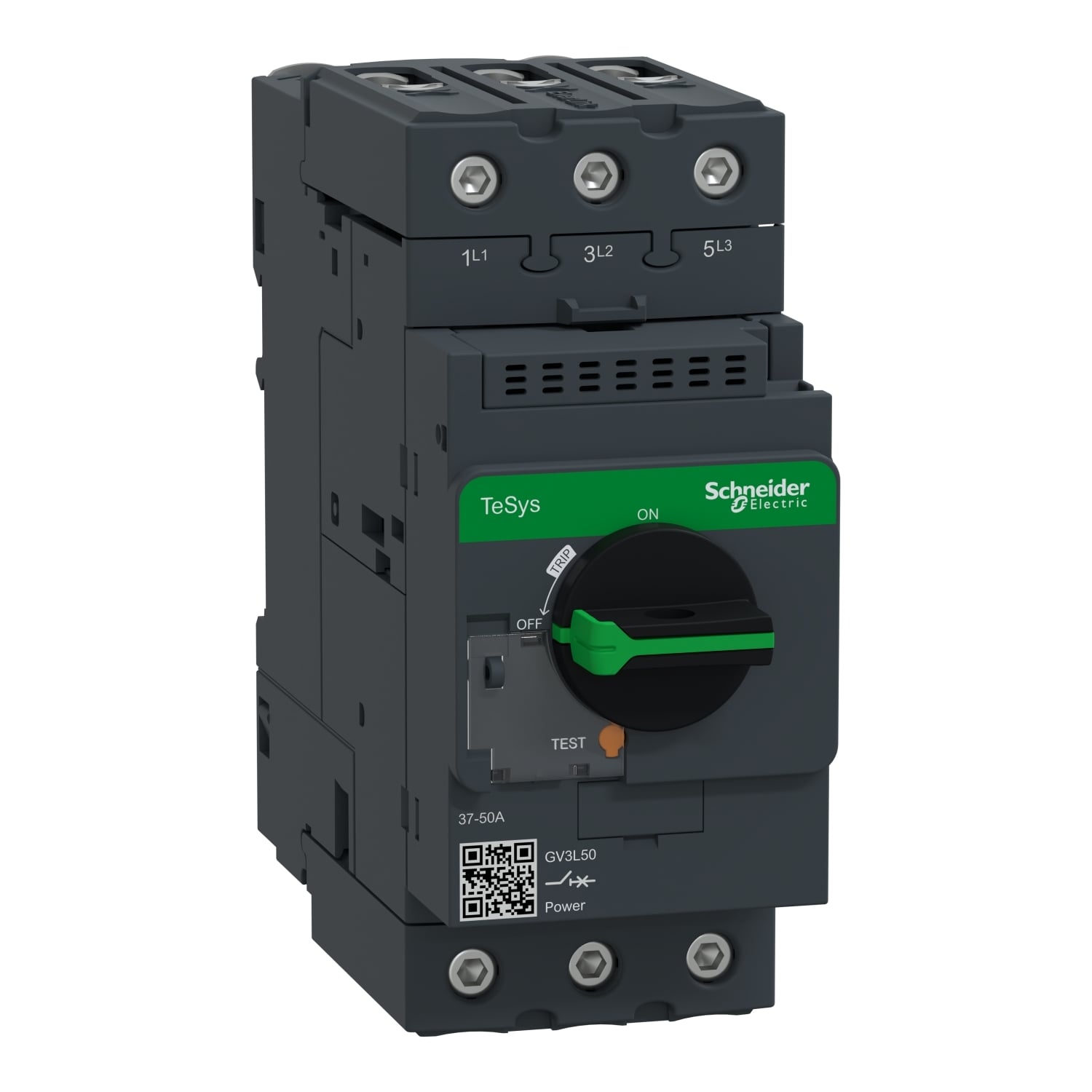 TeSys Deca Manual Starter and Protector, magnetic circuit protector, rotary handle, 50 A, EverLink BTR connectors