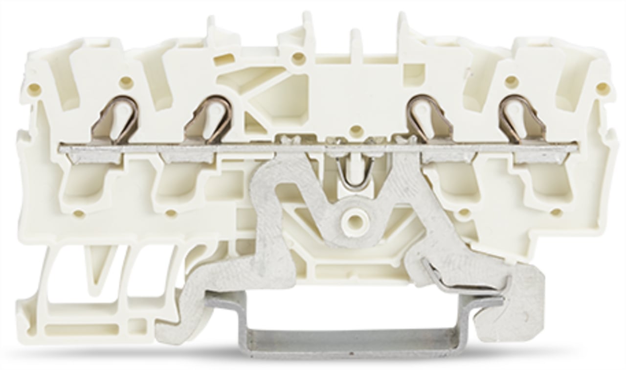 4-conductor shield terminal block; 2.5 mm; side and center marking; for DIN-rail 35 x 15 and 35 x 7.5; Push-in CAGE CLAMP; 2,50 mm; white