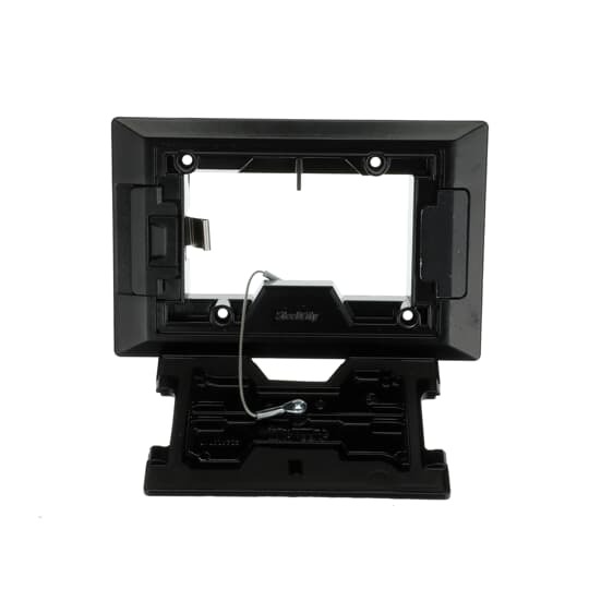 Concealed Service Top, Length 8.375 Inches, Width 5.5 Inches, Depth 0.845 Inches, Material Black Powder Coated Aluminum