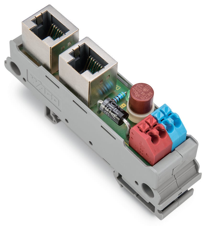 Interface module; RJ-45; with power jumper contacts; PCB terminal blocks; Cat. 5