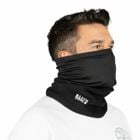Neck and Face Warming Half-Band, Black, Top portion of warming band covers the face and has two layers of protection