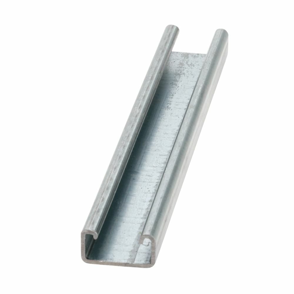 Eaton B-Line series strut channel, 0.81" H x 120" L x 1.62" W, Steel, Plain, 12 Gauge