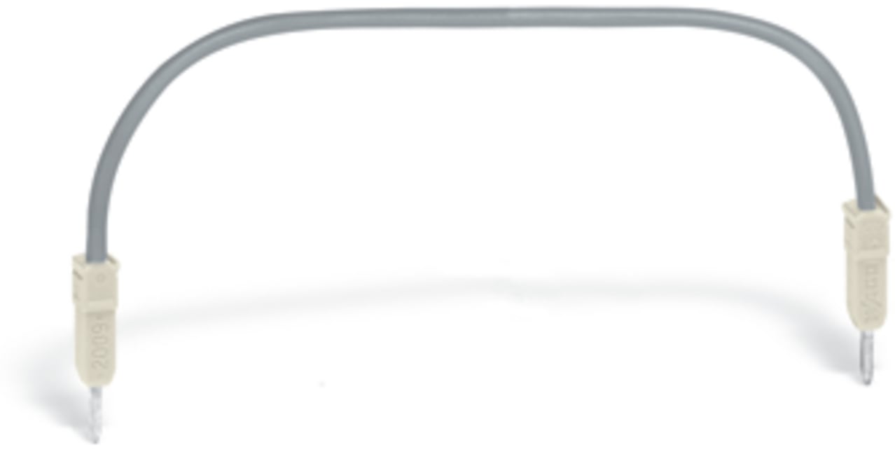Push-in type wire jumper; 0.75 mm; insulated; 110 mm long; gray