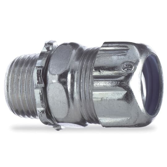 Liquidtight Conduit Fitting, Straight 3 Inch, Non-Insulated Malleable Iron