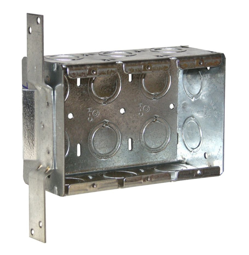 TP637 Thepitt Deep Welded Gang Box, Steel, 46.5 cu-in Capacity, 3 Gangs, 11 Knockouts, 5-9/16 in W x 2-1/2 in D x 3-3/4 in H