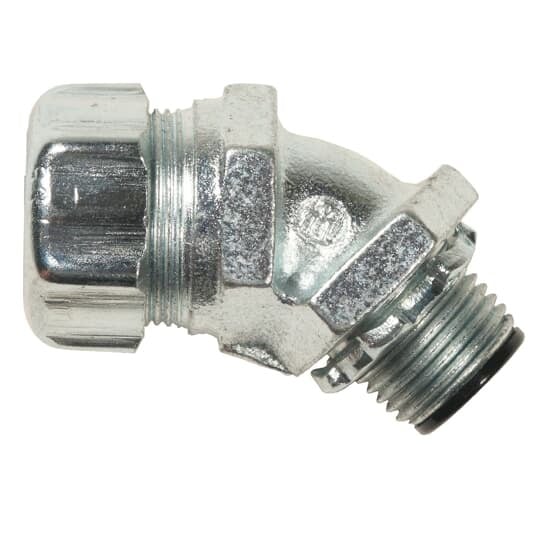 1/2 Inch 45 Degree Malleable Iron Insulated Liquidtight High Temperature Connector