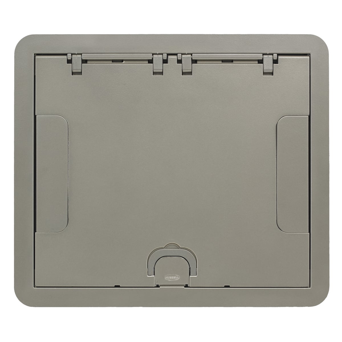 Hubbell Wiring Device Kellems, Floor Boxes, 6 or 10-Gang Carpet Cover,Flush, Nickel Powder Coat Finish
