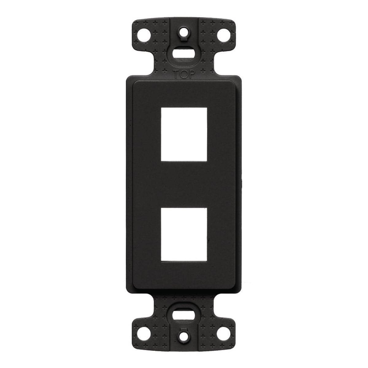 NetSelect Products, Plate Decorator Frame, Keystone, 2-Port, Black