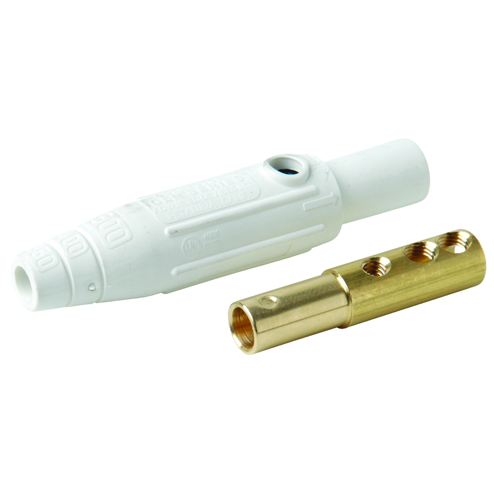 Female Cam Device Plug, 150A 600V, White